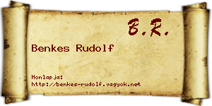 Benkes Rudolf névjegykártya