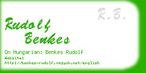 rudolf benkes business card